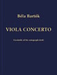 Concerto for Viola and Orchestra Study Scores sheet music cover